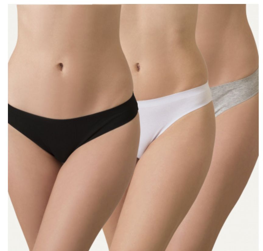 PACK3 BIKINI ALGODÓN SIN DEMARCACIÓN FLORES