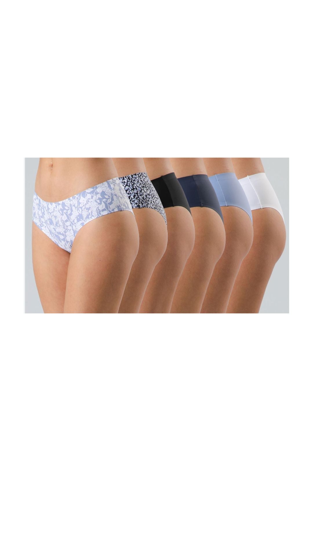 PACK6 PANTALETA BONDED MICROFIBRA FLORES