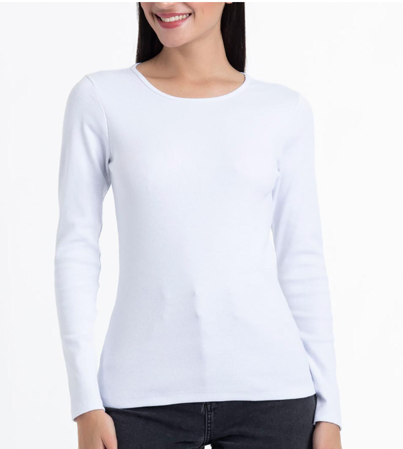 CAMISETA COTTON RIB MANGA LARGA LADY GENNY