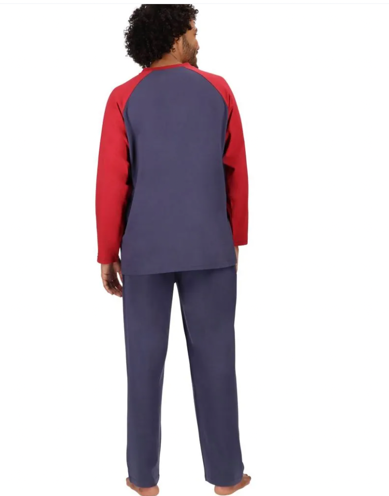 PIJAMA HOMBRE ALGODÓN AZUL MOTA